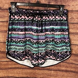 Chubbies Mens XL The Running Shorts Geometric Tribal Print Purple Teal Pink